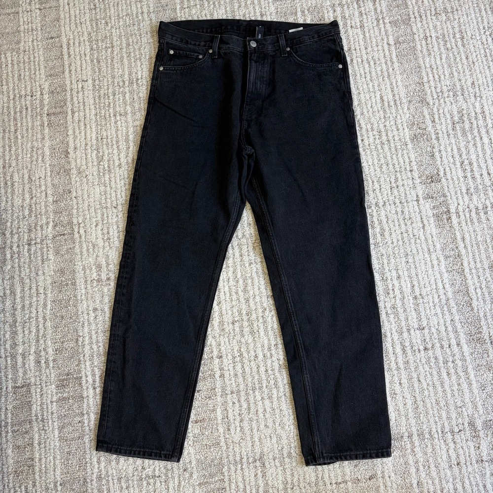 Weekday Barrel Relaxed Tapered Jeans Black Denim 33/30 0840932 1